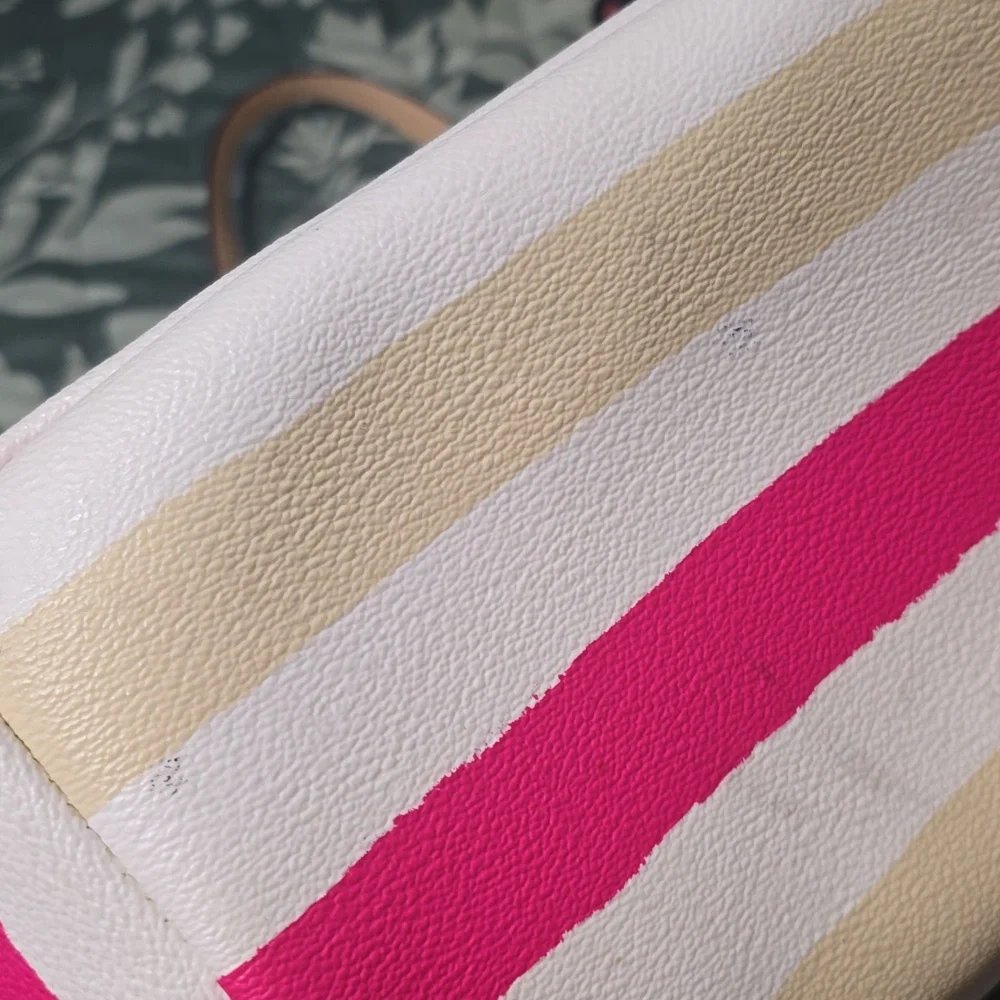 Kate Spade Vibrant Pink and Cream Tote